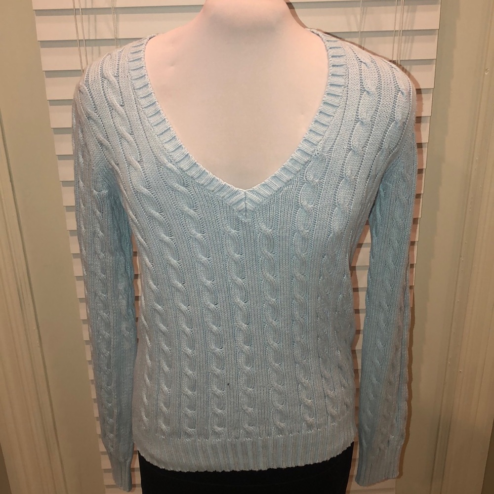 🚂TH light blue heavy knit sweater
